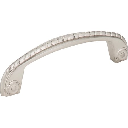 Jeffrey Alexander 96 mm Center-to-Center Satin Nickel Rope Rhodes Cabinet Pull Z261-96-SN